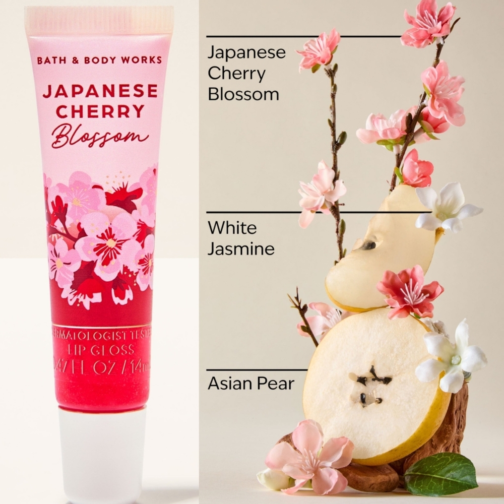 Bath & Body Works Japanese Cherry Blossom Lip Gloss NEW Sealed Rare